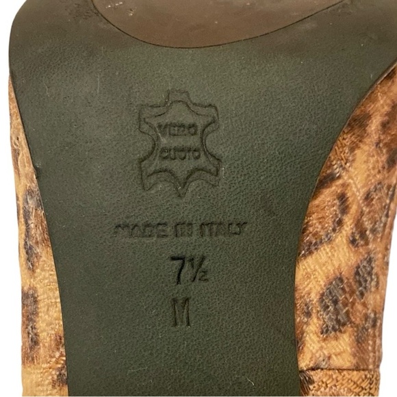 Donald J Pliner, Couture Vintage Leather Leopard Print, Brown, 3”Heels. Sz 7.5M - Picture 7 of 7